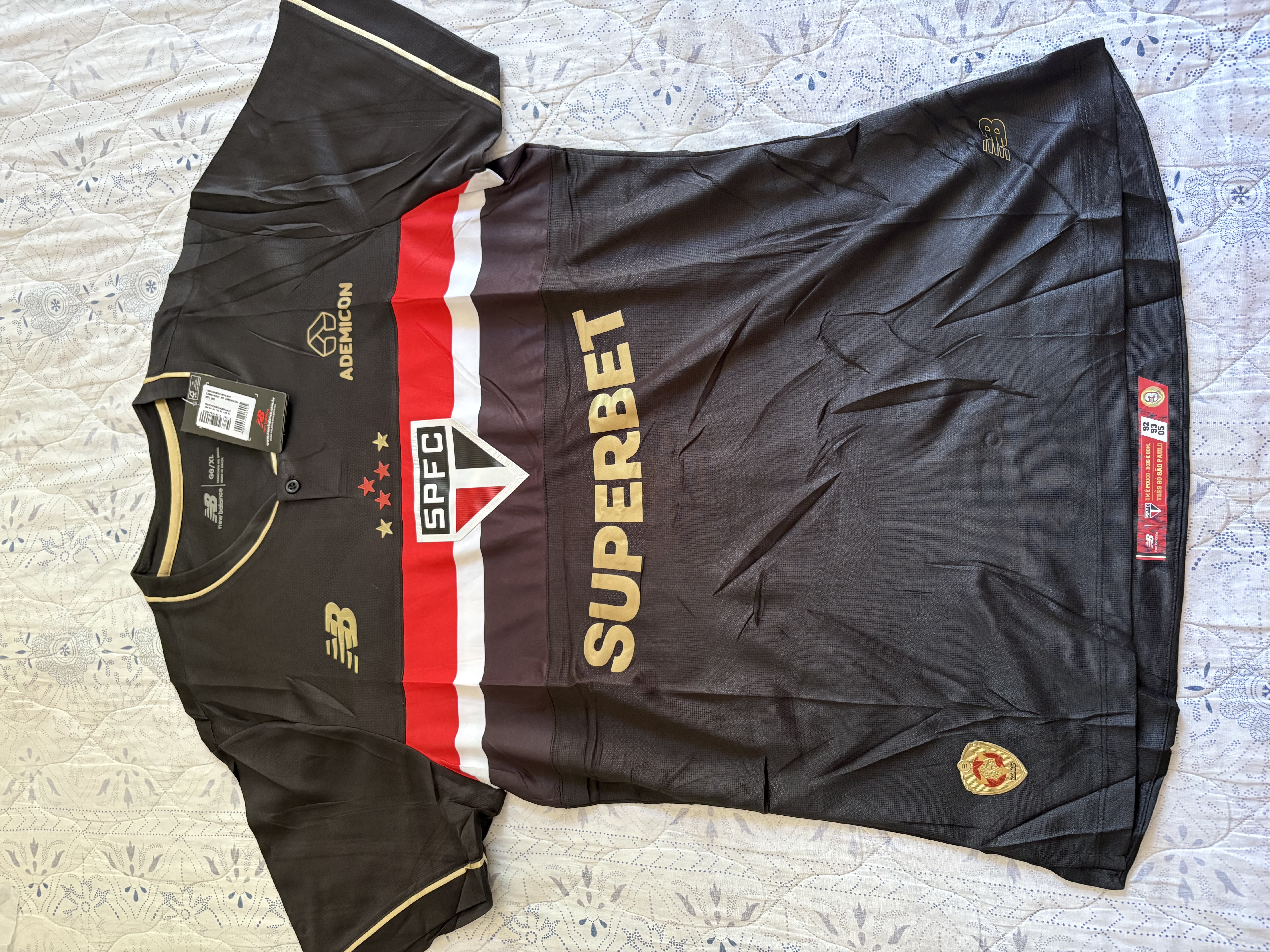 Camiseta São Paulo 2025 - Preta - Edição Comemorativa dos Mundiais